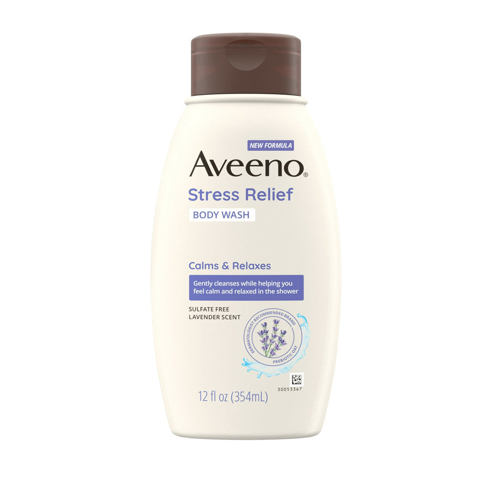 Aveeno Active Naturals Stress Relief Body Wash, Lavender, 12 Oz